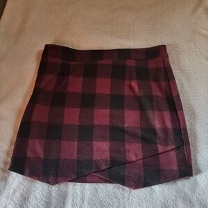BB Dakota by Steve Madden Plaid Mini Skirt Black & Pink/Size 4